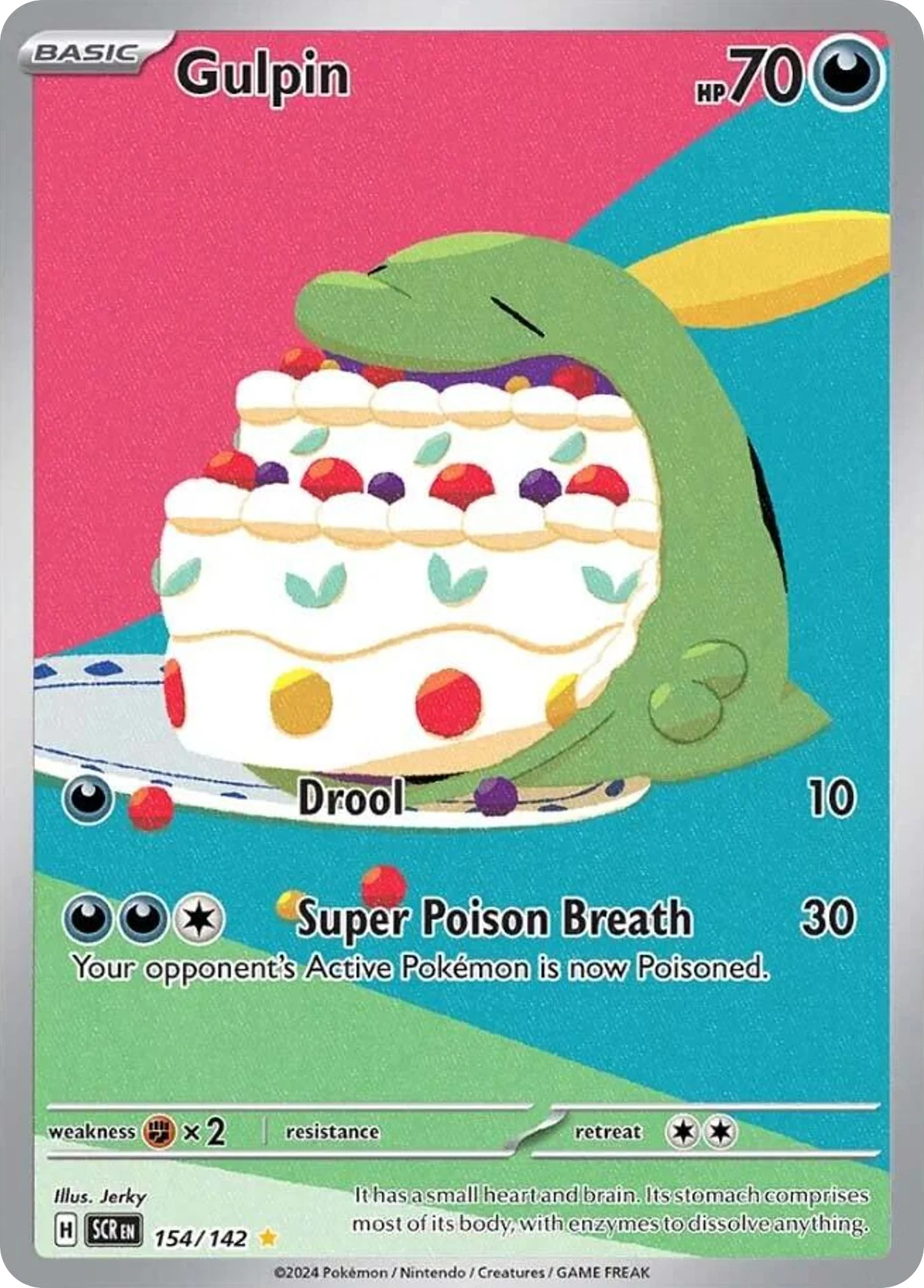 Gulpin 154/142 Illustration Rare Pokemon Card (SV Stellar Crown)