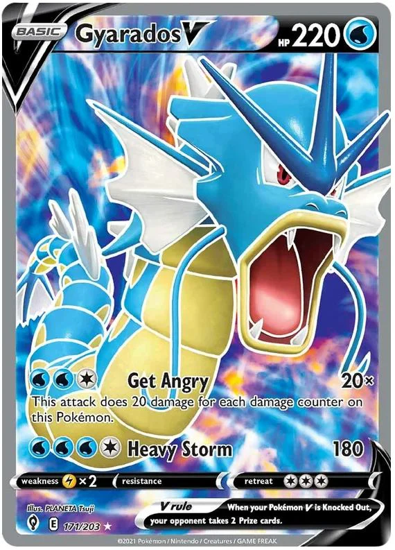 Gyarados V 171/203 Ultra Rare Pokemon Card (SWSH Evolving Skies)