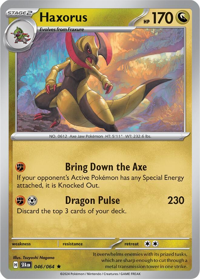 Haxorus 046/064 Rare Pokemon Card (SV Shrouded Fable)