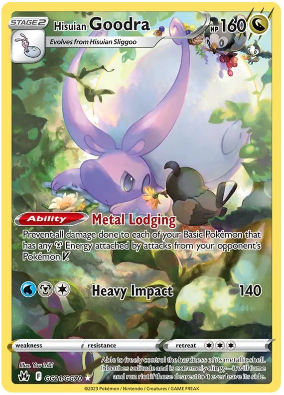 Hisuian Goodra GG21/GG70 GGH Pokemon Card (SWSH Crown Zenith GG)