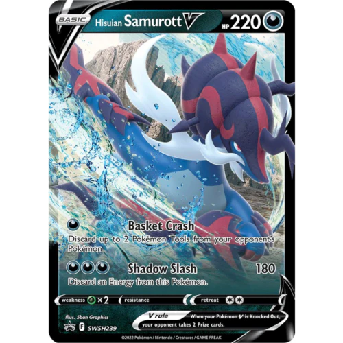 Hisuian Samurott V SWSH239 Pokemon Promo Card (SWSH Promo Series)