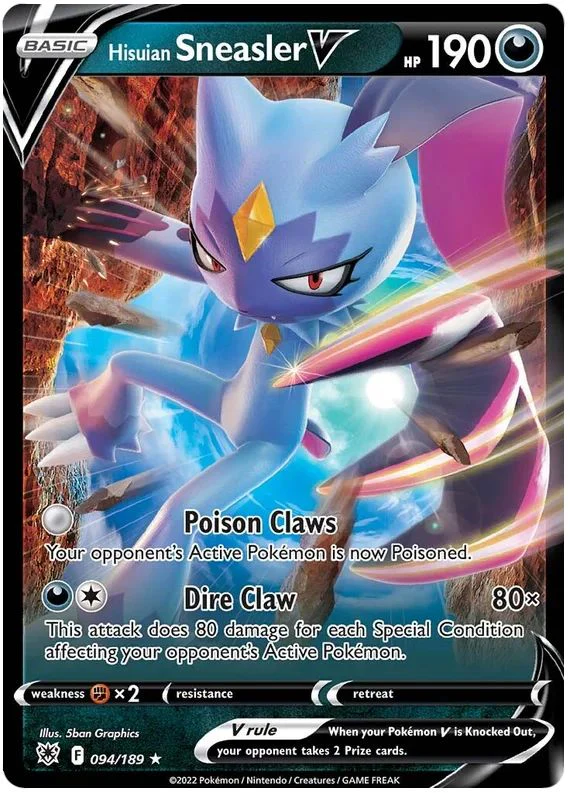 Hisuian Sneasler V 094/189 Ultra Rare Pokemon Card (SWSH Astral Radiance)