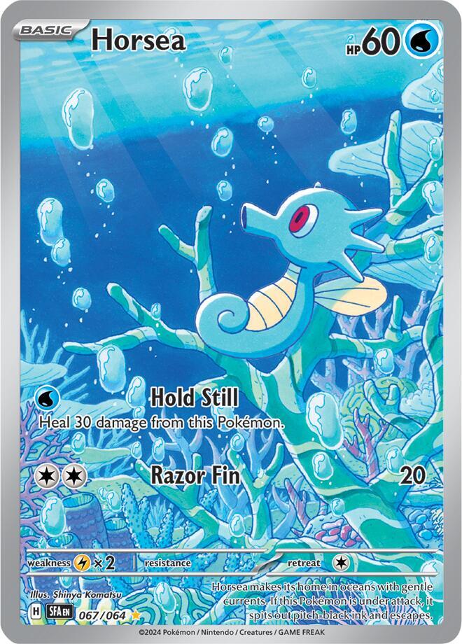 Horsea 067/064 Illustration Rare Pokemon Card (SV Shrouded Fable)