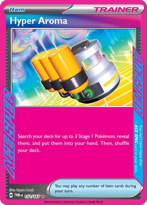 Hyper Aroma 152/167 ACE SPEC Rare Reverse Holo Pokemon Card (SV Twilight Masquerade)