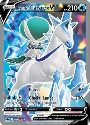 Ice Rider Calyrex V 163/198 Ultra Rare Pokemon Card (SWSH Chilling Reign)