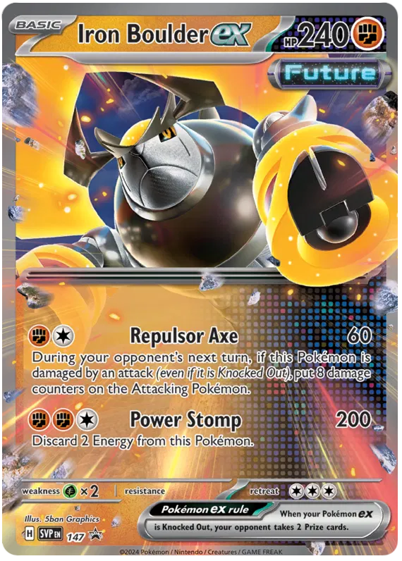 Iron Boulder ex SVP147 Pokemon Promo Card (SV Promo Series)