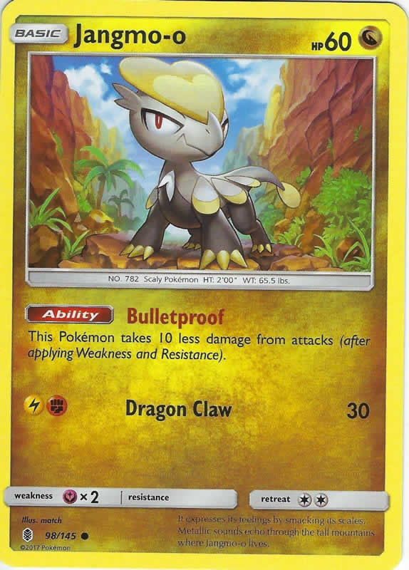 Jangmo-o 98/145 Common Pokemon Card (SM Guardians Rising)