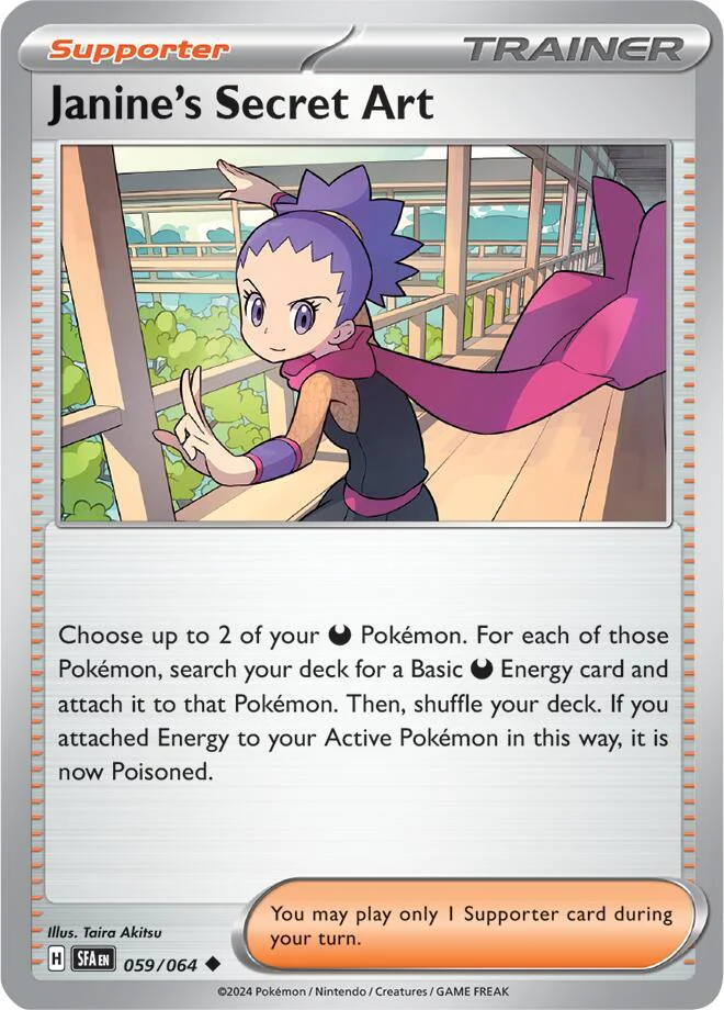 Janine's Secret Art 059/064 Uncommon Pokemon Card (SV Shrouded Fable)