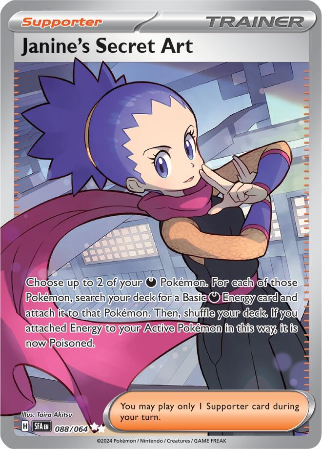 Janine's Secret Art 088/064 Ultra Rare Pokemon Card (SV Shrouded Fable)