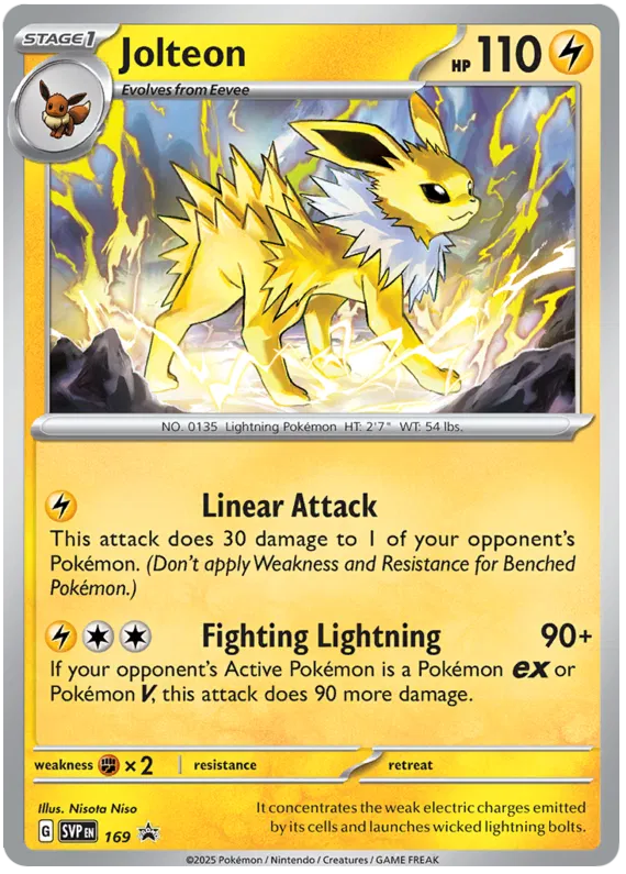 Jolteon SVP169 Pokemon Promo Card (SV Promo Series)
