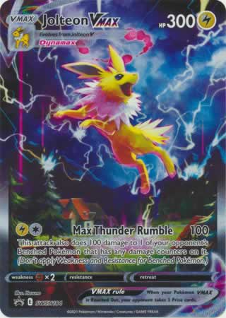 Jolteon VMAX SWSH184 Full Art Pokemon Promo Card (SWSH Promo Series)