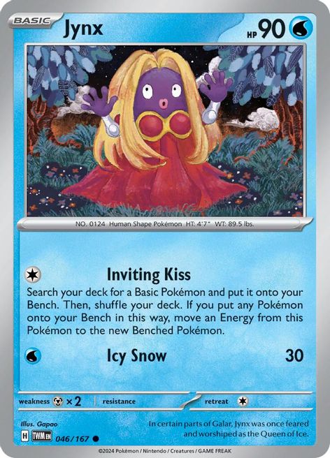 Jynx 046/167 Common Pokemon Card (SV Twilight Masquerade)