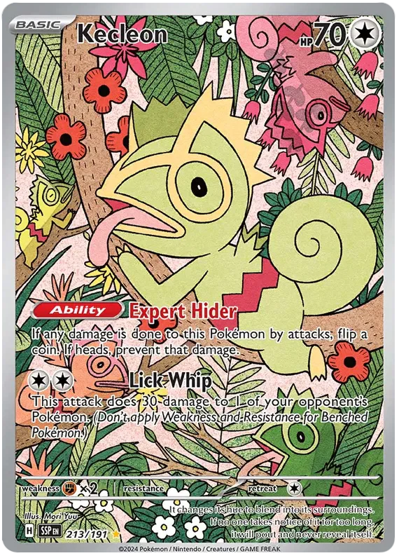 Kecleon 213/191 Illustration Rare Pokemon Card (Scarlet & Violet Surging Sparks)