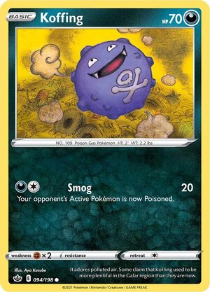 Koffing 094/198 Common Pokemon Card (SWSH Chilling Reign)