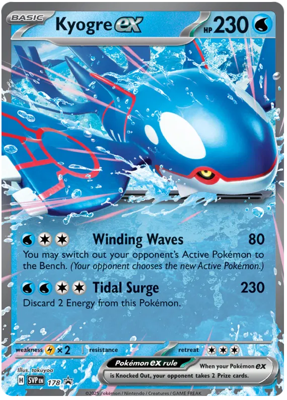Kyogre ex SVP178 Pokemon Promo Card (SV Promo Series)