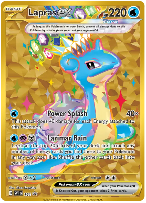 Lapras ex SVP164 Pokemon Promo Card (SV Promo Series)