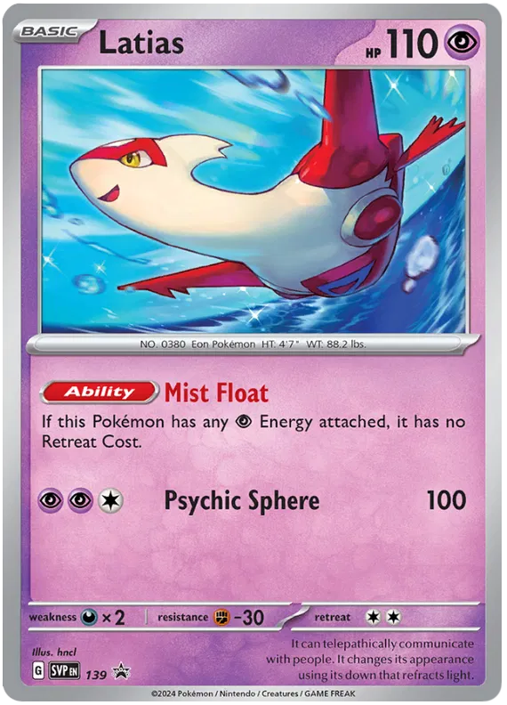 Latias SVP139 Pokemon Promo Card (SV Promo Series)