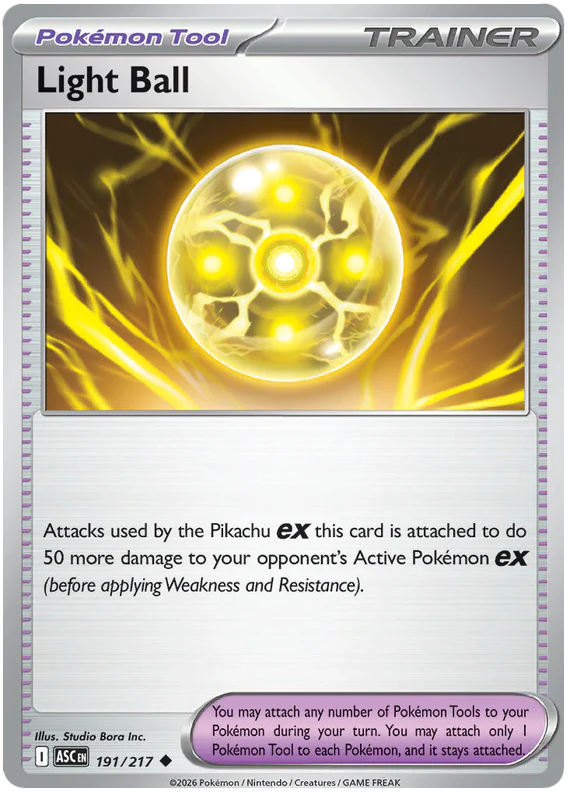 Light Ball 191/217 Uncommon Pokemon Card (Mega Evolution Ascended Heroes)