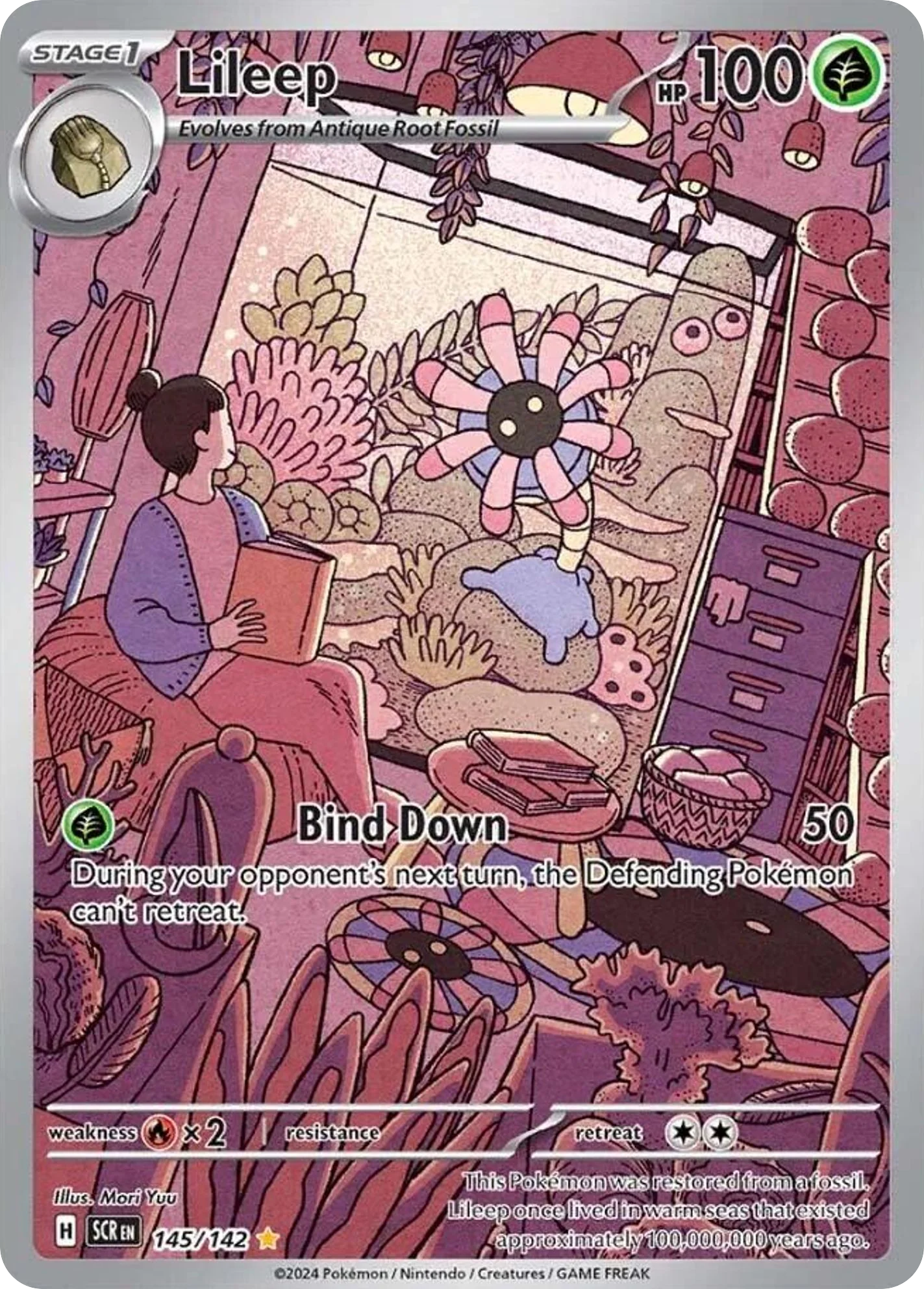 Lileep 145/142 Illustration Rare Pokemon Card (SV Stellar Crown)