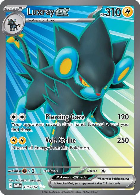 Luxray ex 195/167 Ultra Rare Pokemon Card (SV Twilight Masquerade)