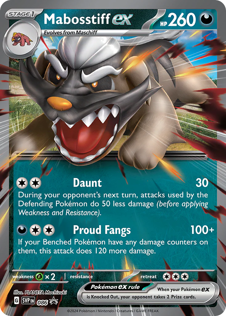 Mabosstiff ex SVP086 Pokemon Promo Card (SV Promo Series)