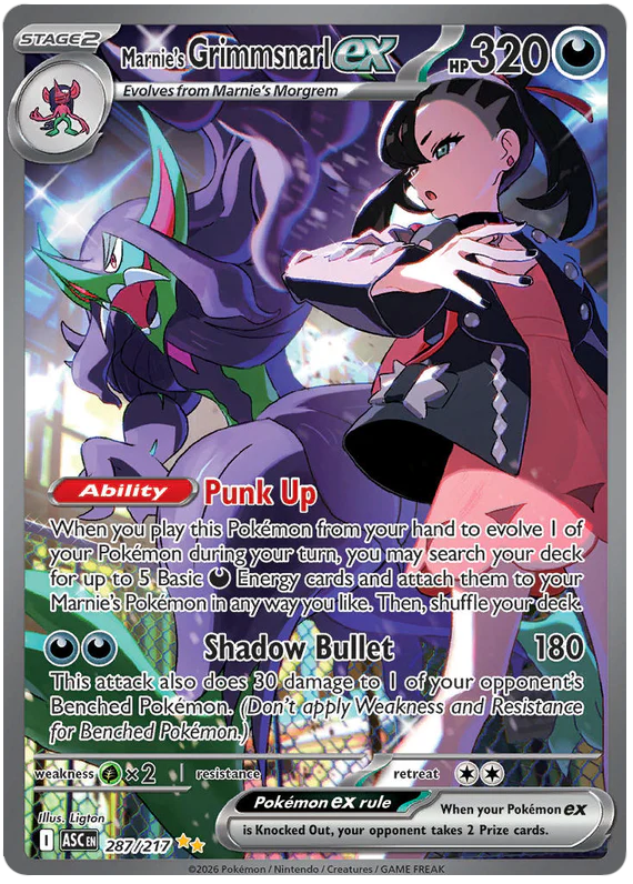 Marnie's Grimmsnarl ex 287/217 Special Illustration Rare Pokemon Card (Mega Evolution Ascended Heroes)