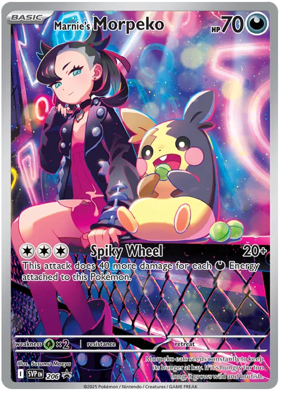 Marnie's Morpeko SVP206 Pokemon Promo Card (SV Promo Series)