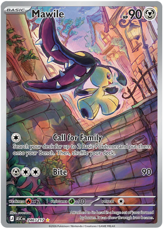 Mawile 246/217 Illustration Rare Pokemon Card (Mega Evolution Ascended Heroes)