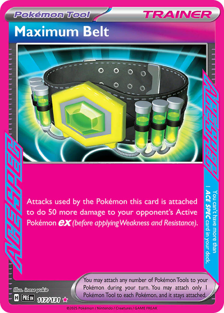 Maximum Belt 117/131 ACE SPEC Rare Pokemon Card (Scarlet & Violet Prismatic Evolutions)