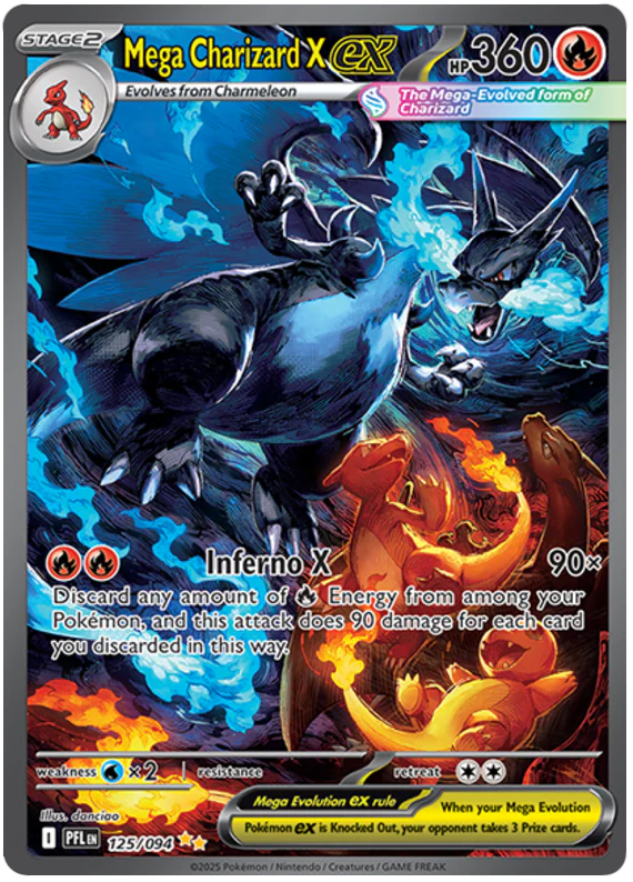 Mega Charizard X 125/094 Special Illustration Rare Pokemon Card (Mega Evolution Phantasmal Flames)
