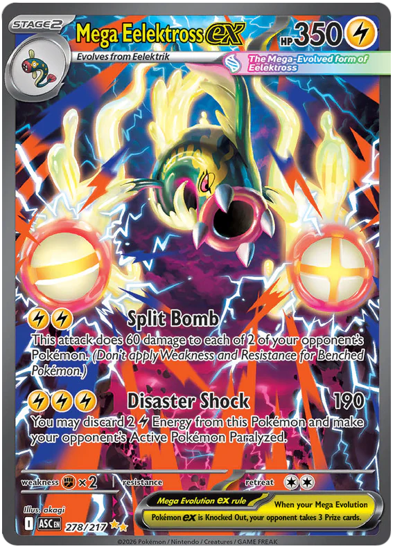 Mega Eelektross ex 278/217 Special Illustration Rare Pokemon Card (Mega Evolution Ascended Heroes)