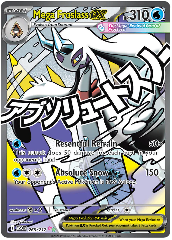 Mega Froslass ex 265/217 Mega Attack Rare Pokemon Card (Mega Evolution Ascended Heroes)