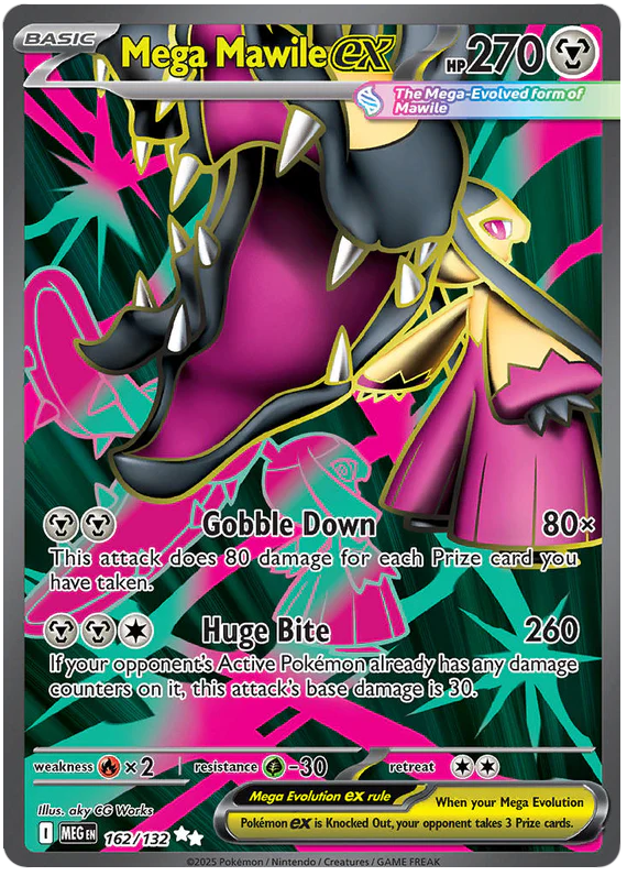 Mega Mawile ex 162/132 Ultra Rare Pokemon Card (Mega Evolution Base Set ME01)