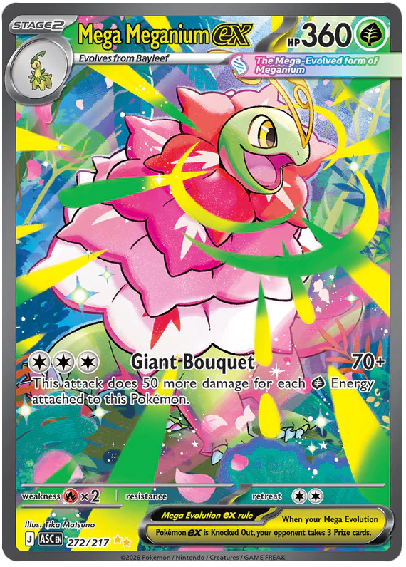 Mega Meganium ex 272/217 Special Illustration Rare Pokemon Card (Mega Evolution Ascended Heroes)