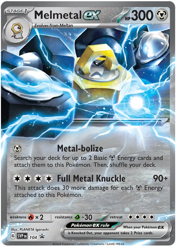 Melmetal ex SVP104 Pokemon Promo Card (SV Promo Series)