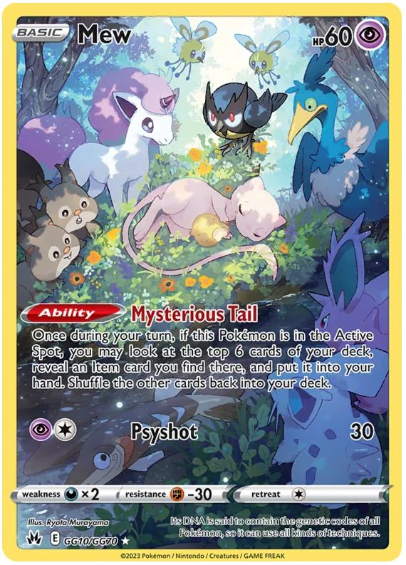 Mew GG10/GG70 GGH Pokemon Card (SWSH Crown Zenith GG)