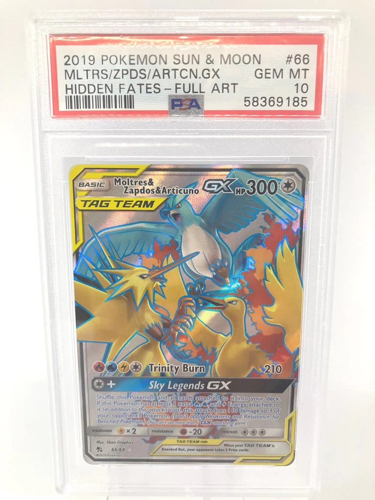 Moltres Zapdos Articuno GX 66/68 PSA 10 Gem Mint Graded Pokemon Card