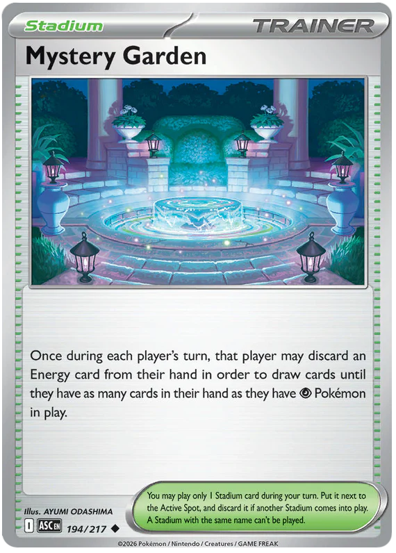 Mystery Garden 194/217 Uncommon Pokemon Card (Mega Evolution Ascended Heroes)