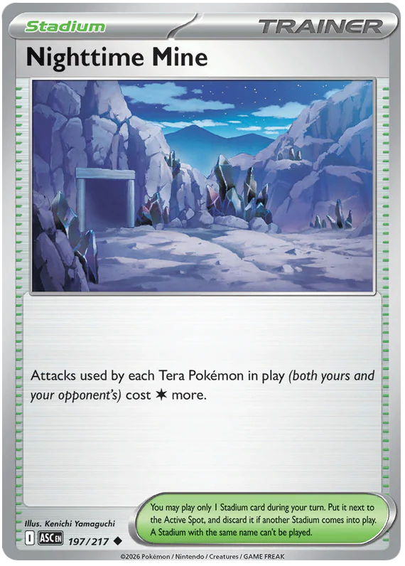 Nighttime Mine 197/217 Uncommon Pokemon Card (Mega Evolution Ascended Heroes)