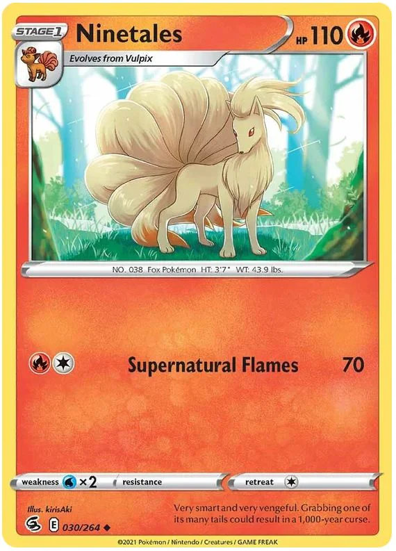 Ninetales 030/264 Uncommon Pokemon Card (SWSH Fusion Strike)