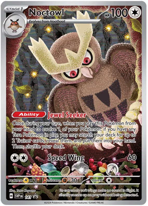 Noctowl SVP141 Pokemon Promo Card (SV Promo Series)