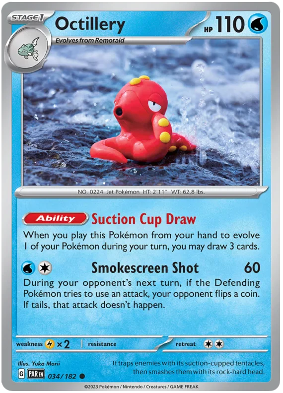Octillery 034/182 Common Pokemon Card (SV04 Paradox Rift)