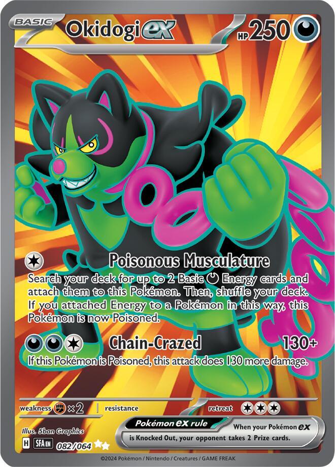 Okidogi ex 082/064 Ultra Rare Pokemon Card (SV Shrouded Fable)