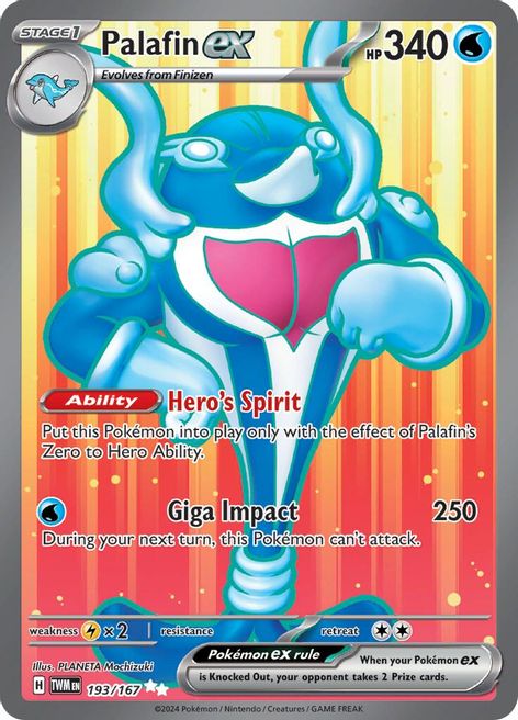 Palafin ex 193/167 Ultra Rare Pokemon Card (SV Twilight Masquerade)