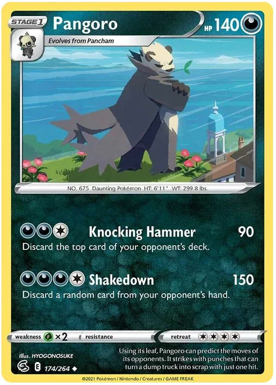 Pangoro 174/264 Uncommon Reverse Holo Pokemon Card (SWSH Fusion Strike)