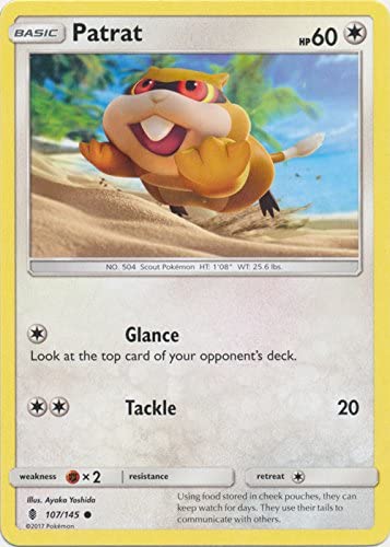 Patrat 107/145 Common Pokemon Card (SM Guardians Rising)