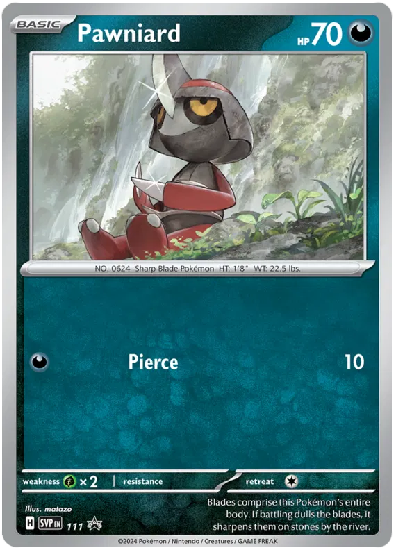 Pawniard SVP111 Pokemon Promo Card (SV Promo Series)