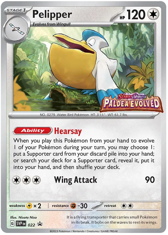 Pelipper SVP022 Pokemon Promo Card (SV Promo Series)