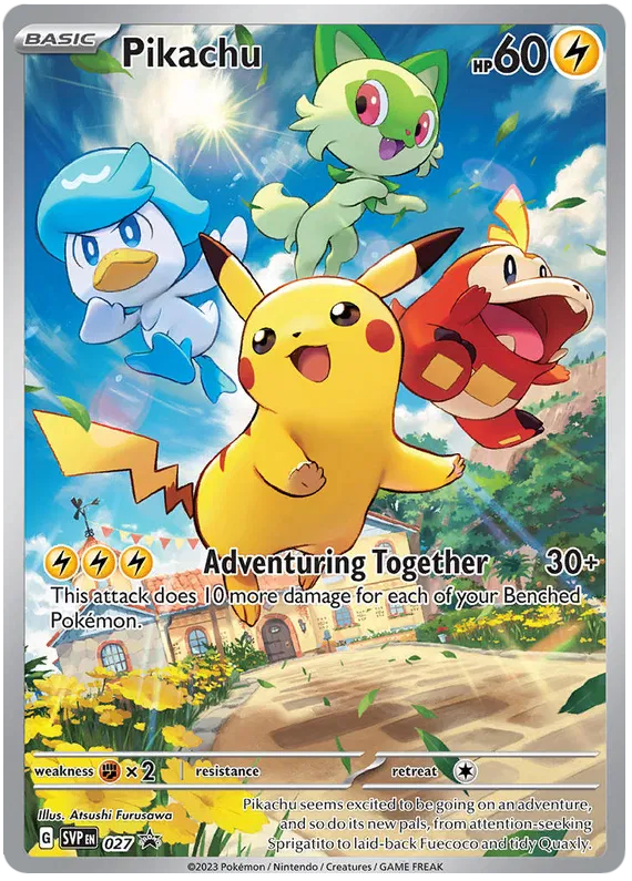 Pikachu SVP027 Pokemon Promo Card (SV Promo Series)