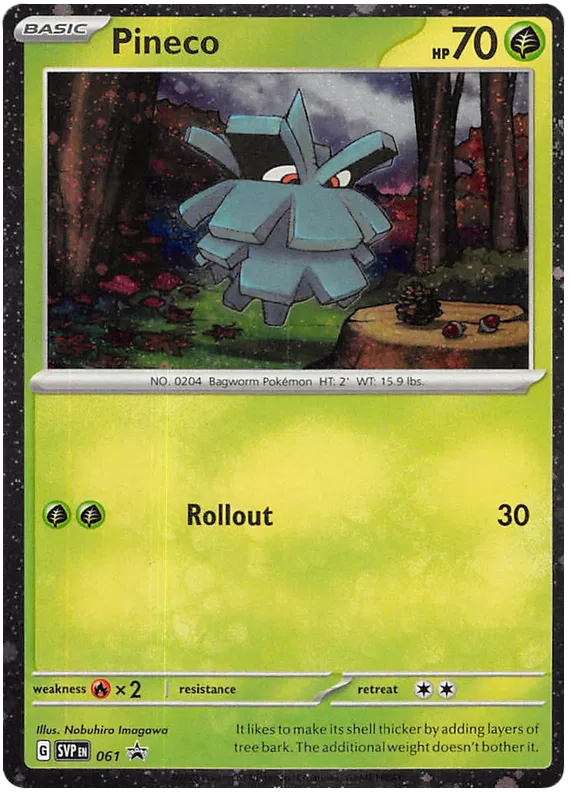 Pineco SVP061 Pokemon Promo Card (SV Promo Series)